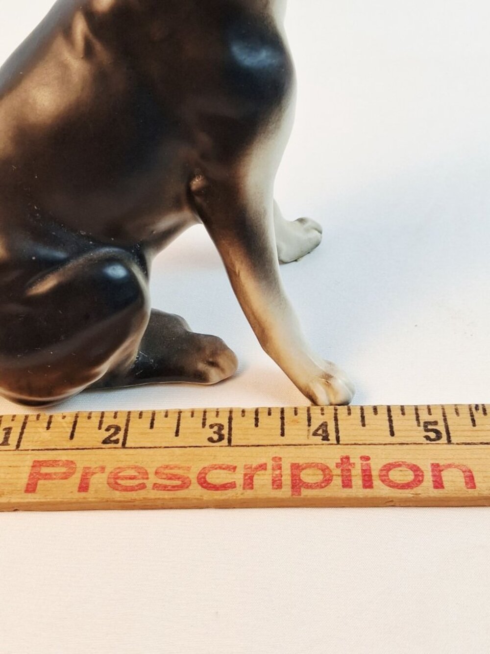 VTG Enesco Boston Terrier Dog Ceramic Figurine Black & White Gloss Finish 6.25" - Picture 11 of 12